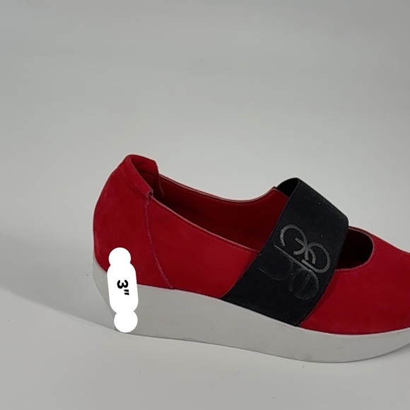 Arche Womens Red Suede Wedge (SB6) - Picture 9 of 9